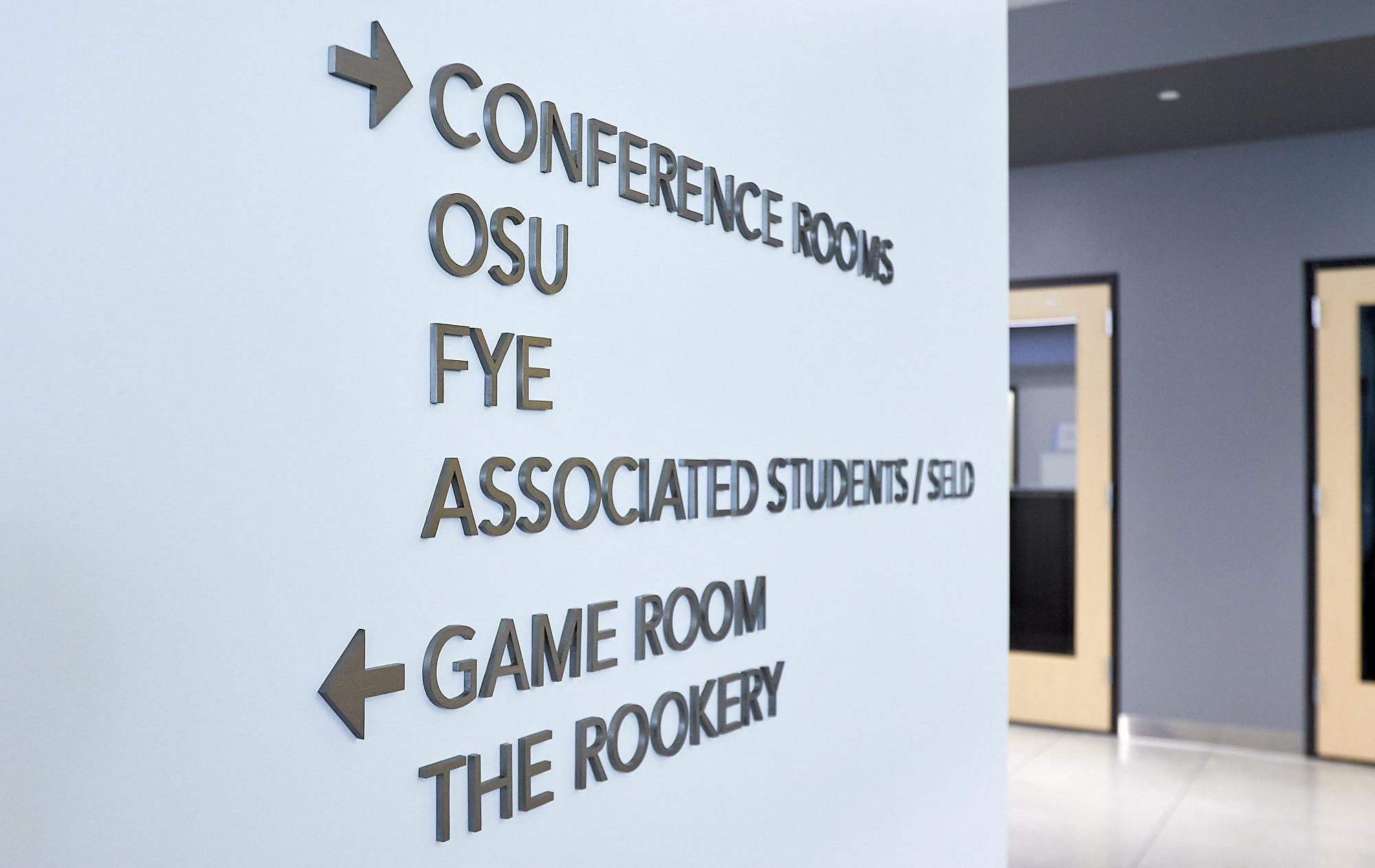 CSUMB, Interior Wayfinding Signage Program, Aluminum, Pin Letters, Identification, Public Sector, Ad Art Sign Co., AdArt, Full Service Signage, LED Lighting, Digital Signage,