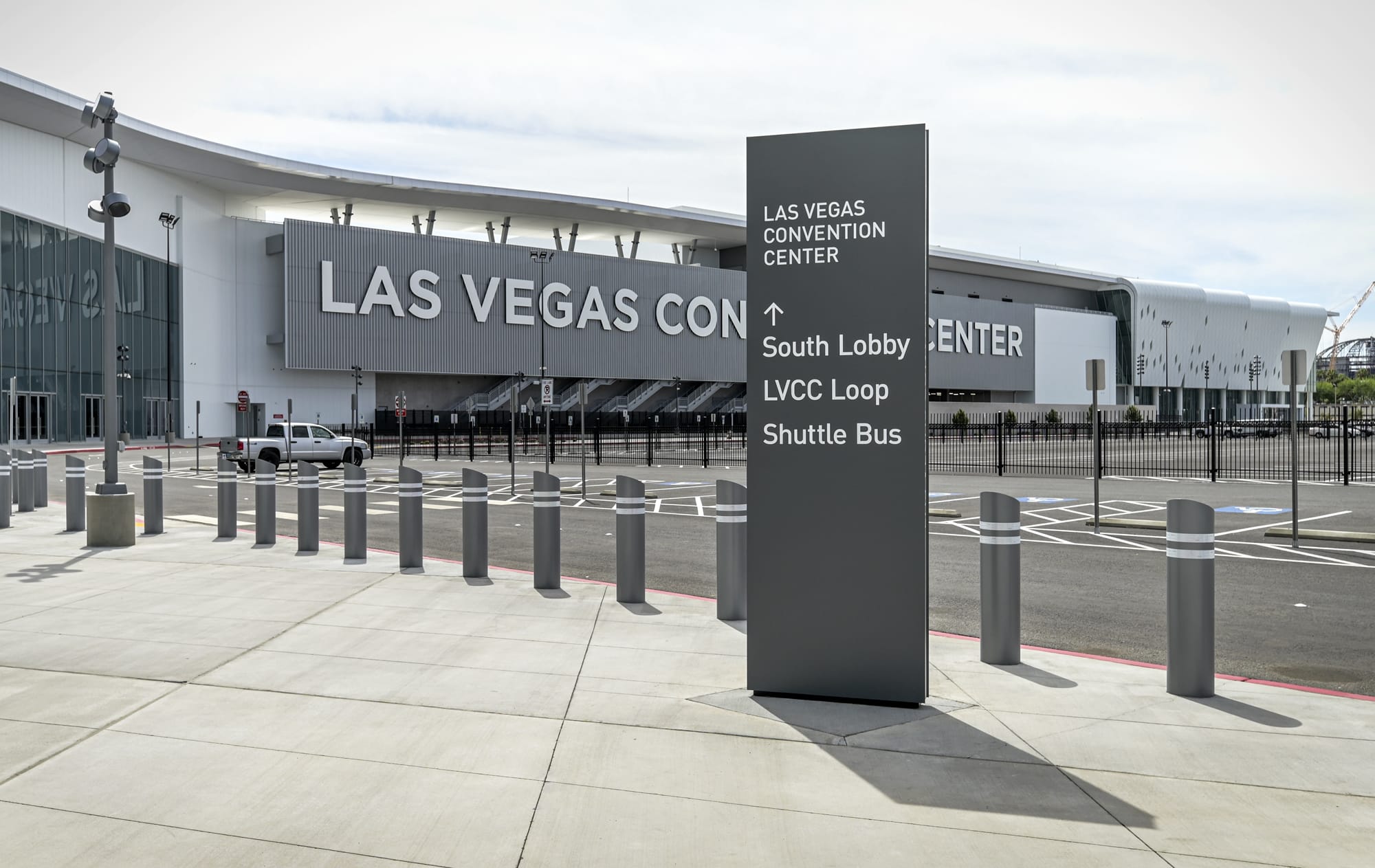 Ad Art Sign Co., AdArt, Full Service Signage, LED Lighting, Digital Signage, Public Sector, LVCC, Las Vegas Convention Center, Exterior Building Signage, Exterior Signage Program, Aluminum, Metal Fabricated Letters, Identification, Directional, Freestanding Monuments,